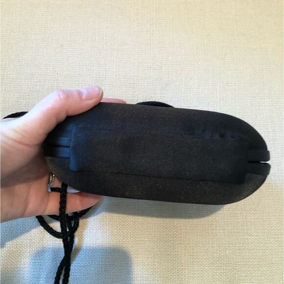 Vintage Black Satin Mini Evening Crossbody Bag - Picture 8 of 9